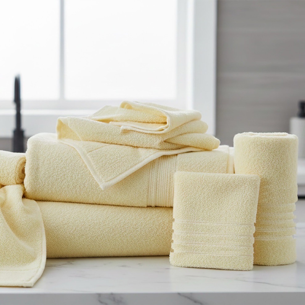 Prosop Luxury Bumbac 100% – 70 X 140 cm -600g/m2 -GALBEN