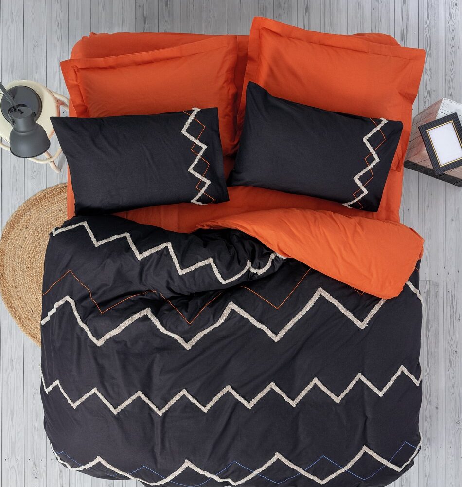 Lenjerie de pat cu broderie – Puff Nakisli – Cottonbox®