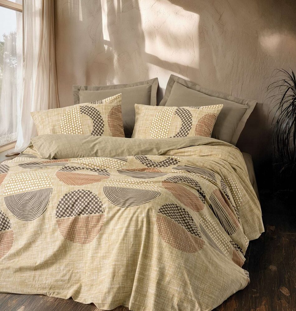 Lenjerie pat dublu bumbac 100% ranforce -Toprak