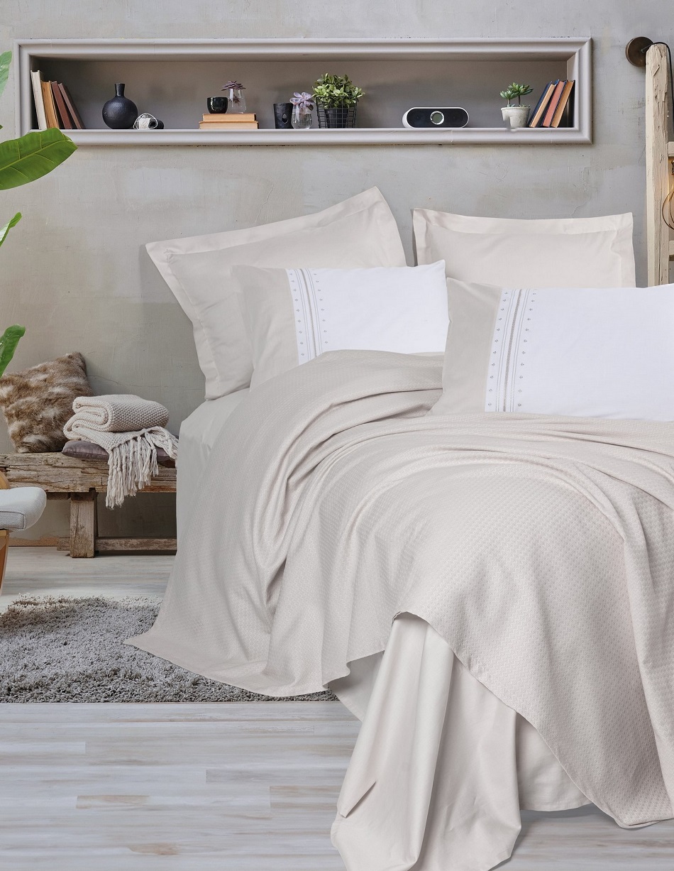 Lenjerie fibra de bambus cu pled -Lusso Bamboo