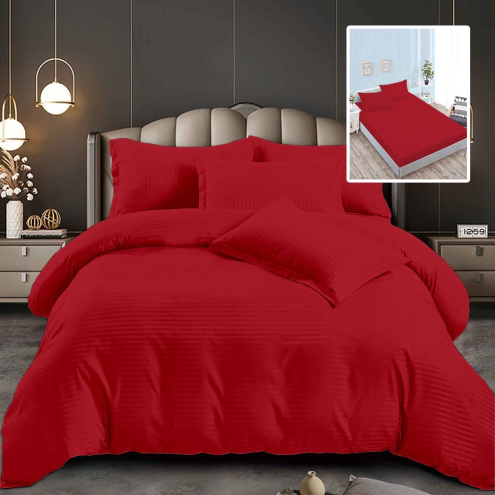 LENJERII DE PAT DAMASC-POLICOTON 6 PIESE CU HUSA (6DPH43)