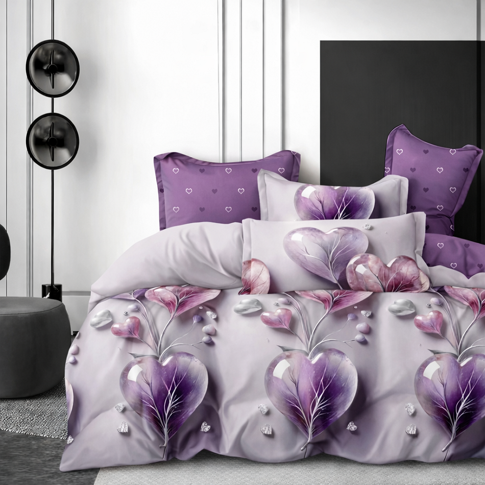 LENJERIE FINET 6 PIESE CU HUSĂ – 160×200 ȘI 180×200 (HANA V2)