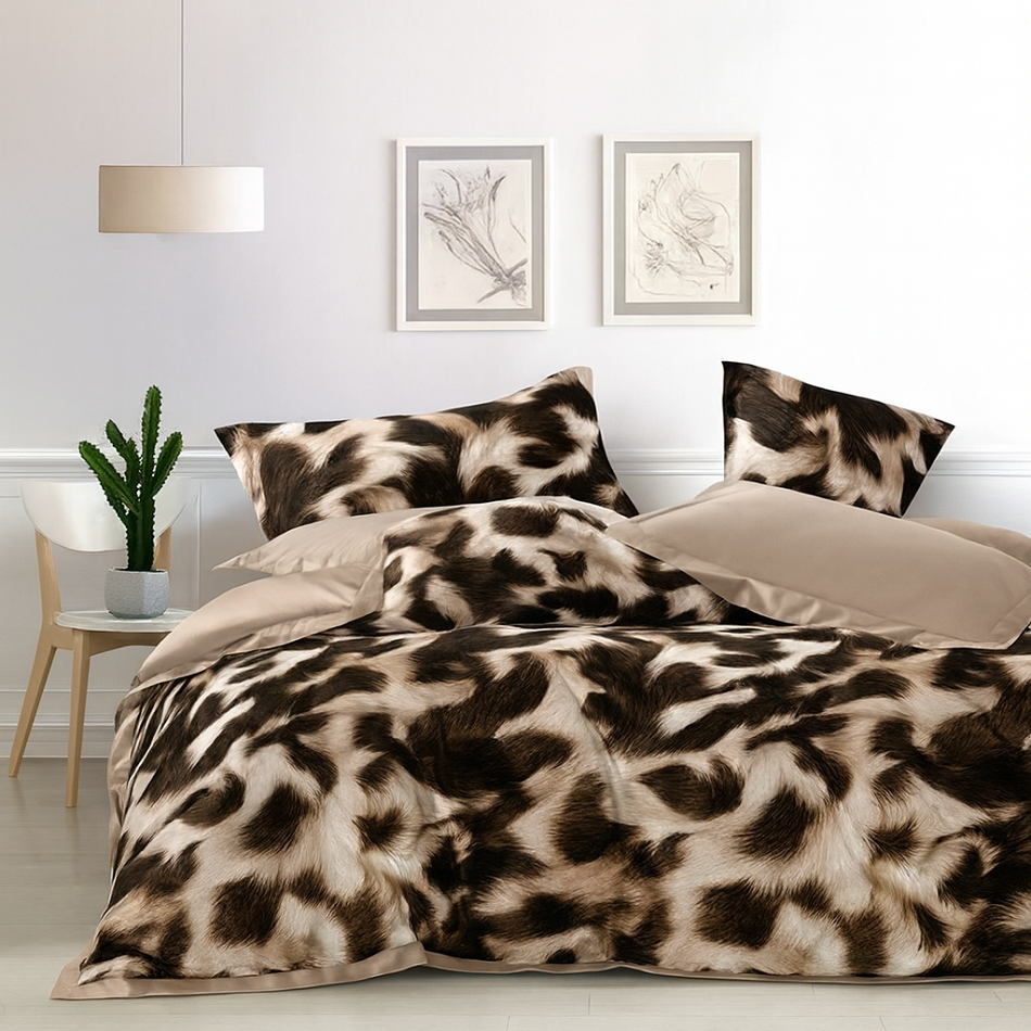 LENJERIE FINET 6 PIESE CU HUSĂ – 160×200 ȘI 180×200 LEO2