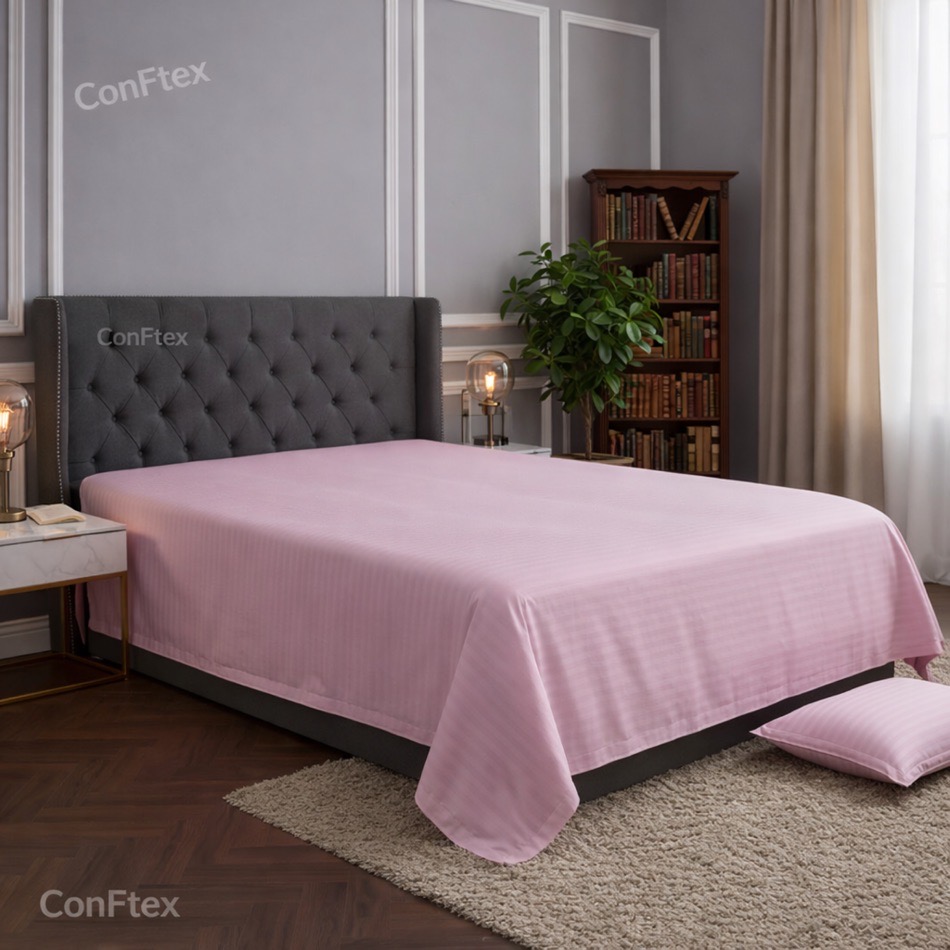 Cearceaf de pat bumbac 100 % damasc-lila 160 x240 cm