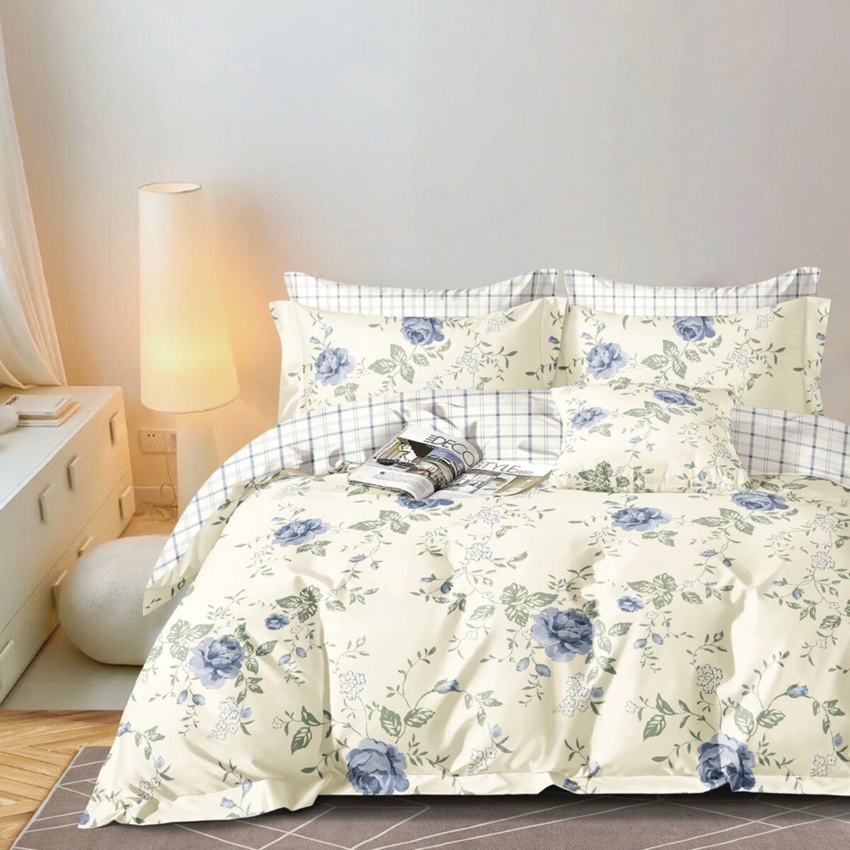 LENJERIE DE PAT PERCALLE IMPRIMAT (PRC172)King Size 6 piese