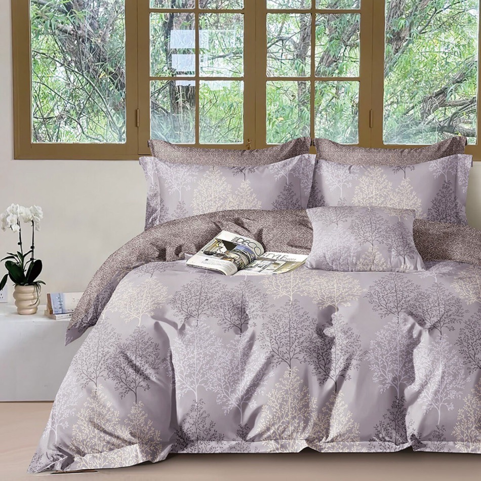 LENJERIE DE PAT PERCALLE IMPRIMAT (PRC198)-King Size 6 piese