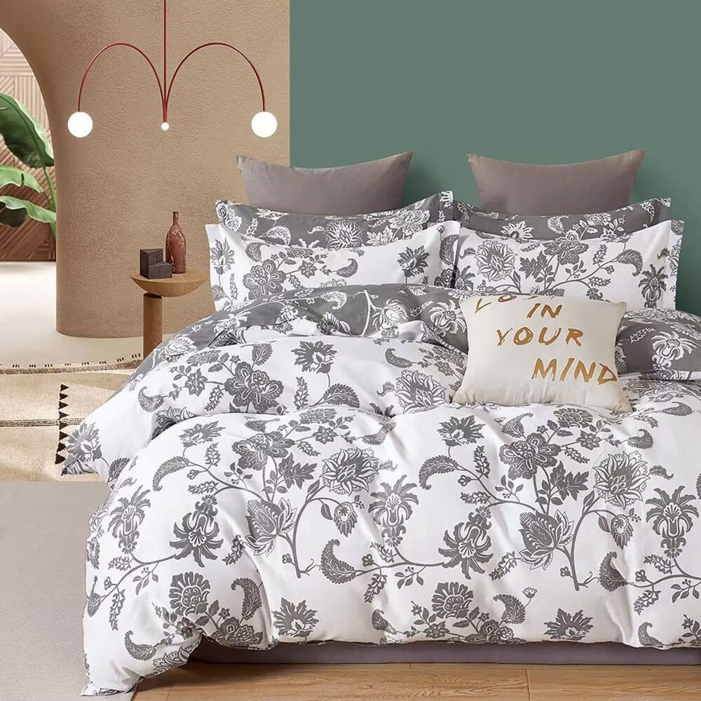 LENJERIE DE PAT PERCALLE IMPRIMAT (PRC85)-o persoana-cutie cadou