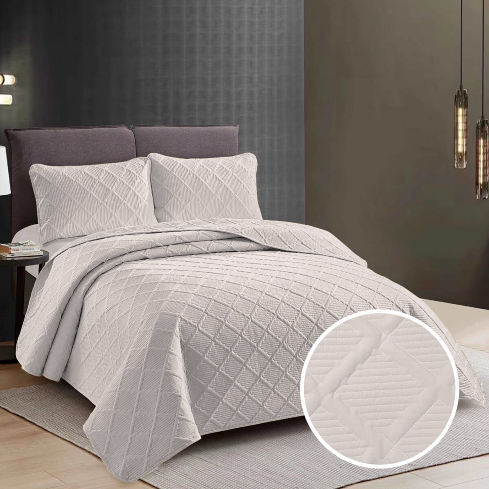 Cuvertură pat uni o persoană + o față pernă champain