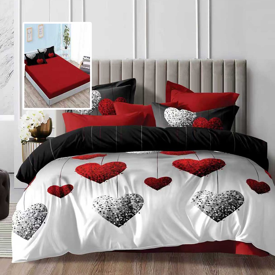 Lenjerie de pat Economy 6 piese cu husă (ECNH38)