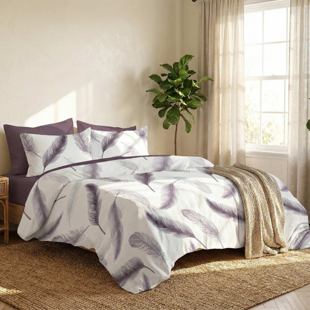 LENJERIE FINET 6 PIESE CU HUSĂ – 160×200 ȘI 180×200 MONA