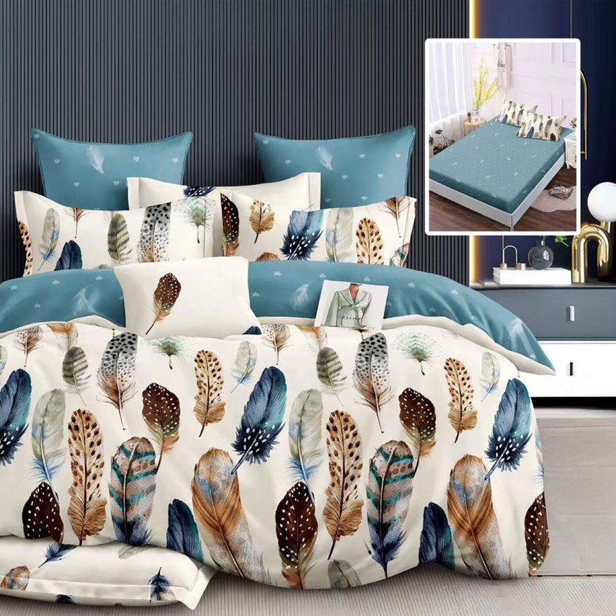 LENJERIE FINET 6 PIESE CU HUSĂ – 160×200 ȘI 180×200 (KINSLEY-H)