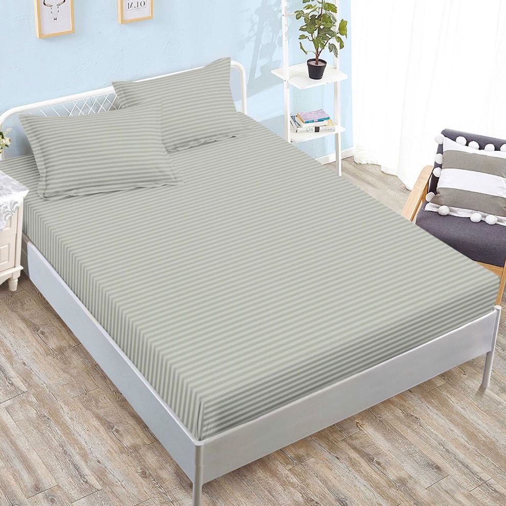 Husă damasc policoton universală, pentru saltea de 160x200cm / 180x200cm, cu două fețe de pernă