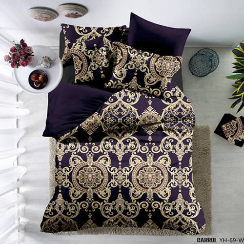 Lenjerie de pat poplin – două persoane (YH-69) cutie cadou