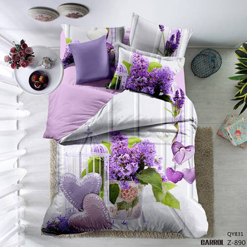 Lenjerie de pat poplin – două persoane (QY-831)cutie cadou