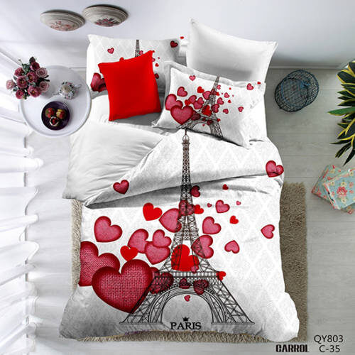 Lenjerie de pat poplin – două persoane (QY-803)cutie cadou