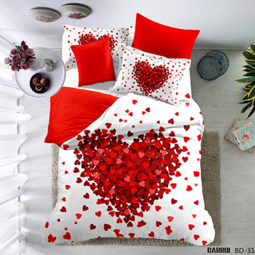 Lenjerie de pat poplin – două persoane (BD-31)cutie cadou