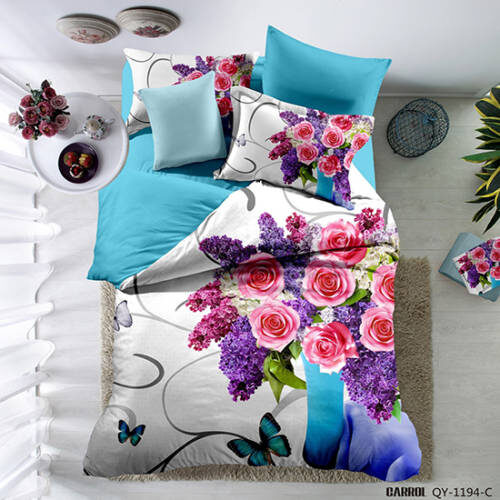 Lenjerie de pat poplin – două persoane (QY-1194)cutie cadou