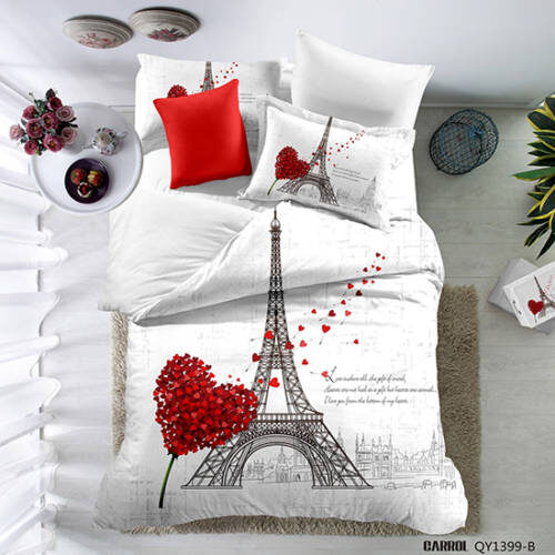 Lenjerie de pat poplin – două persoane (QY-1399)cutie cadou