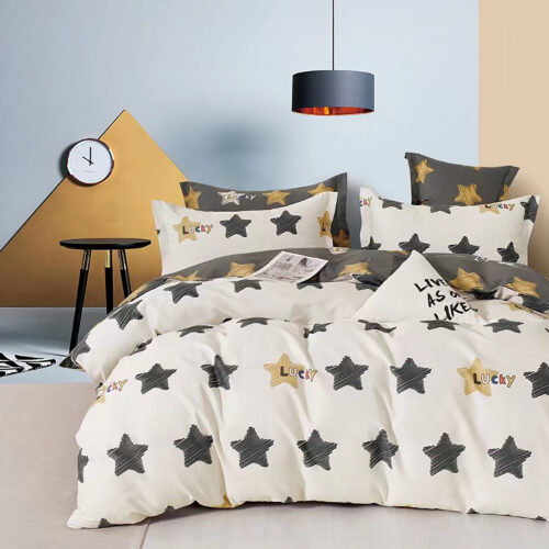 LENJERIE DE PAT PERCALLE IMPRIMAT (PRC164)King Size 6 piese