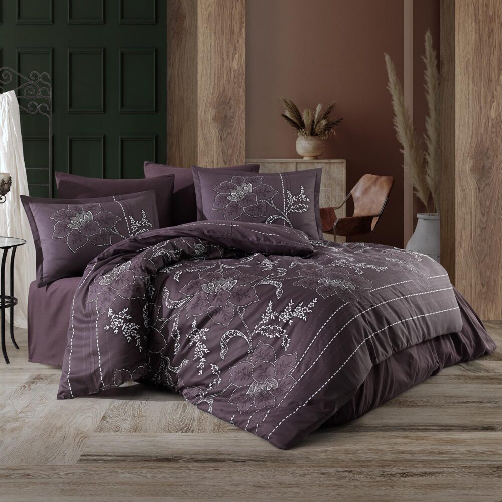 Lenjerie de pat satin Clasy king size (MOYO V1)cutie cadou