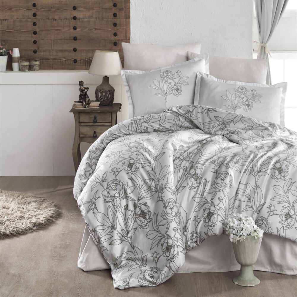 Lenjerie de pat satin Clasy king size (TULUNA V1)cutie cadou