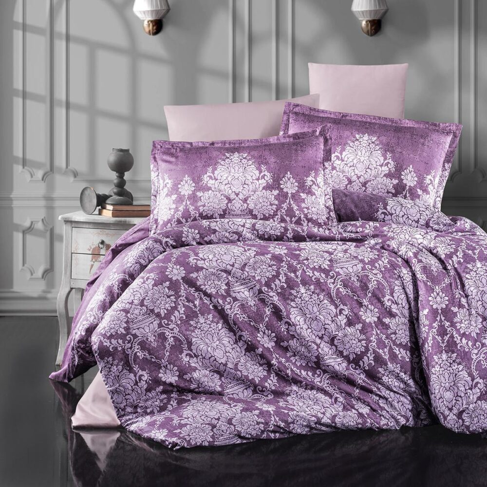 Lenjerie de pat satin Clasy king size (VEROKA V2)cutie cadou