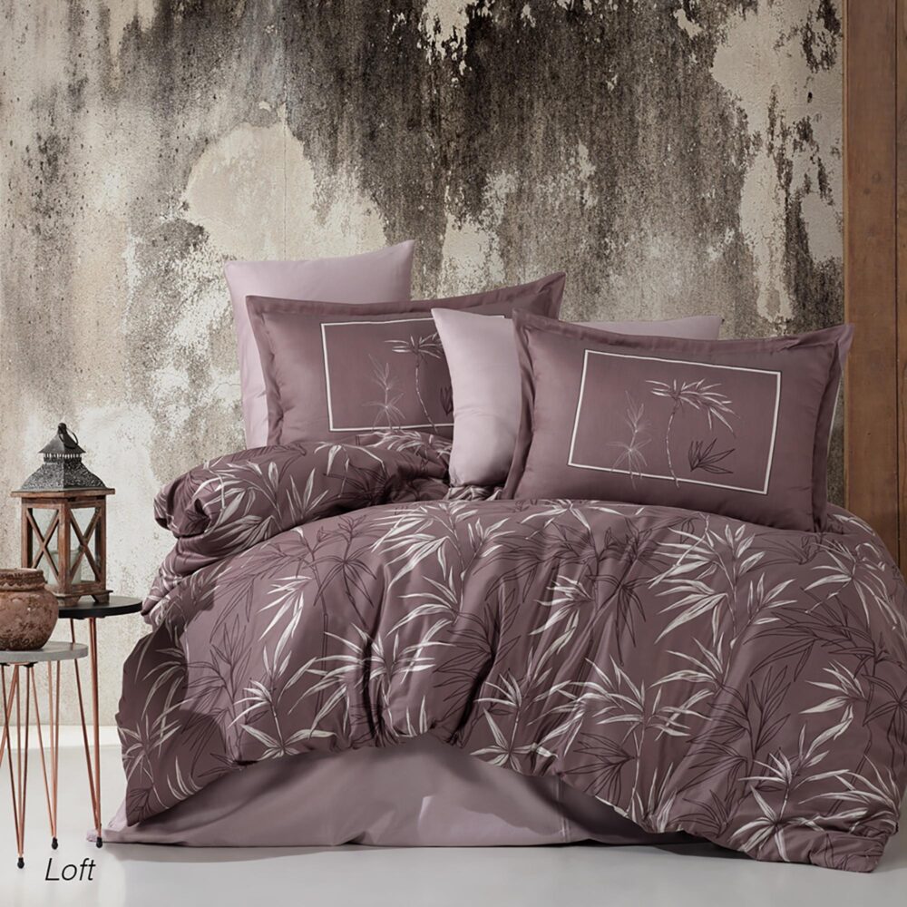 Lenjerie de pat satin Clasy king size (LOFT)cutie cadou