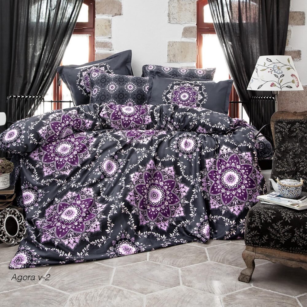 Lenjerie de pat satin Clasy king size (AGORA V2)cutie cadou