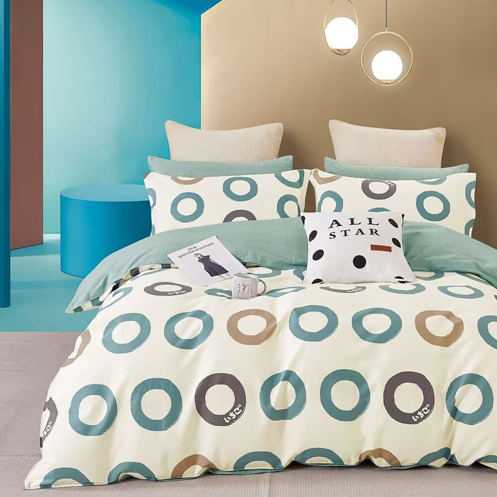 LENJERIE DE PAT PERCALLE IMPRIMAT (PRC82)King Size 6 piese