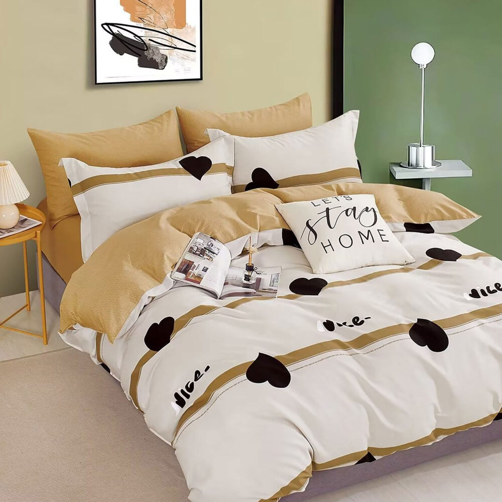 LENJERIE DE PAT PERCALLE IMPRIMAT (PRC90)King Size 6 piese