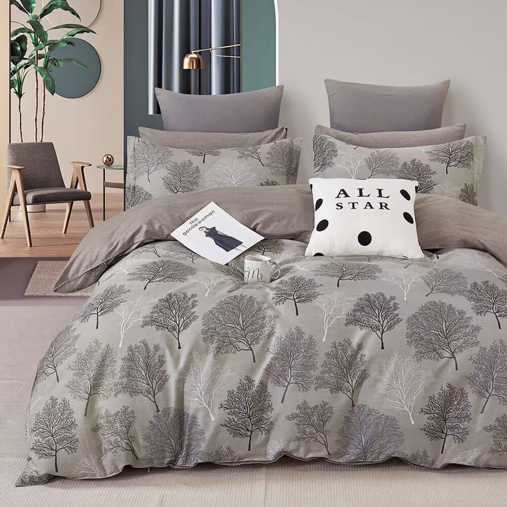 LENJERIE DE PAT PERCALLE IMPRIMAT (PRC75)King Size 6 piese