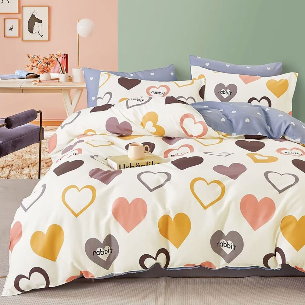 LENJERIE DE PAT PERCALLE IMPRIMAT (PRC77)King Size 6 piese
