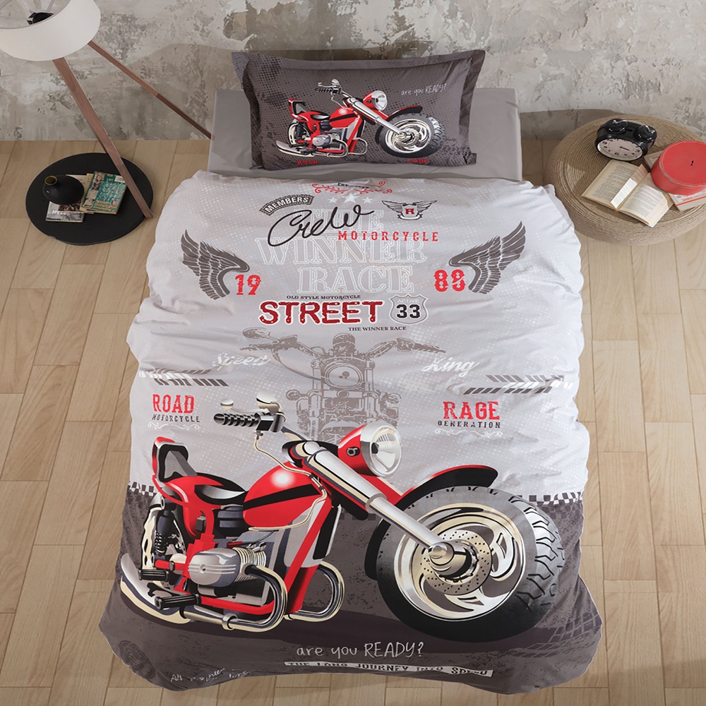 Lenjerie de pat ranforce 100% bumbac – o persoană (Street King)