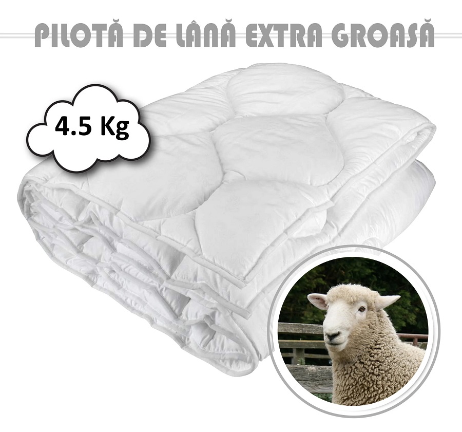 PILOTĂ LÂNĂ 100% – DAMASC 4.5 Kg – 200x15cm