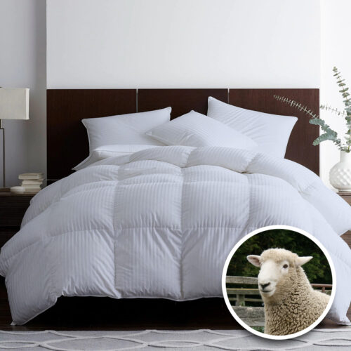 PILOTĂ MATLASATĂ LÂNĂ DAMASC 100% NATURAL – DE IARNĂ – GRI