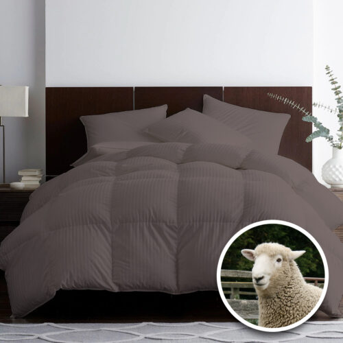 PILOTĂ MATLASATĂ LÂNĂ DAMASC 100% NATURAL-DE IARNĂ-MARO160x210 cm